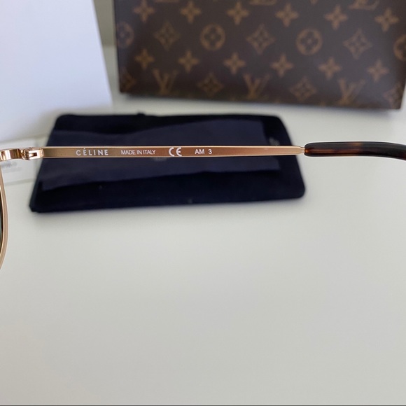 CÉLINE GOLD/BRONZE MIRROR AVIATOR 41391S J5G - Picture 9 of 14